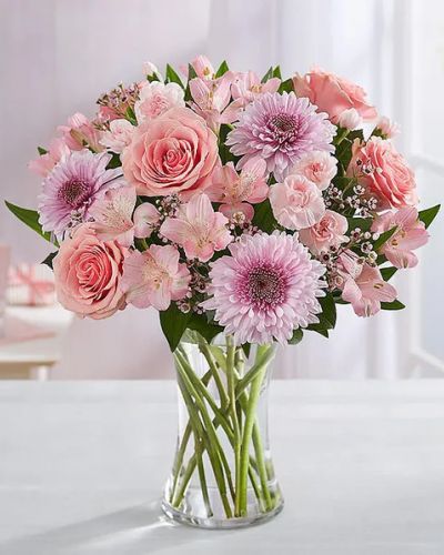 Our pink and lavender bouquet is hand-designed to help make Valentine’s special, whatever your status.
